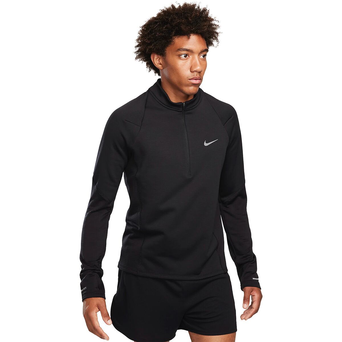 Image of Nike Therma-Fit Repel Element 1/2-Zip Jacket - Men's Black/Reflective Silver, M