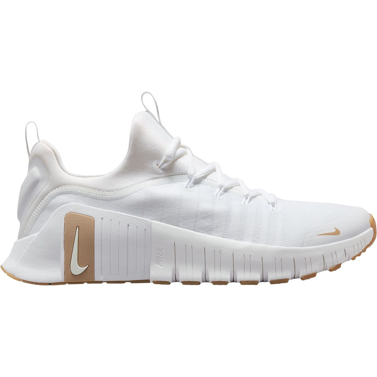 Image of Nike Free Metcon 6 Shoe - Men's White/Hemp-Gum Light Brown, 8.5