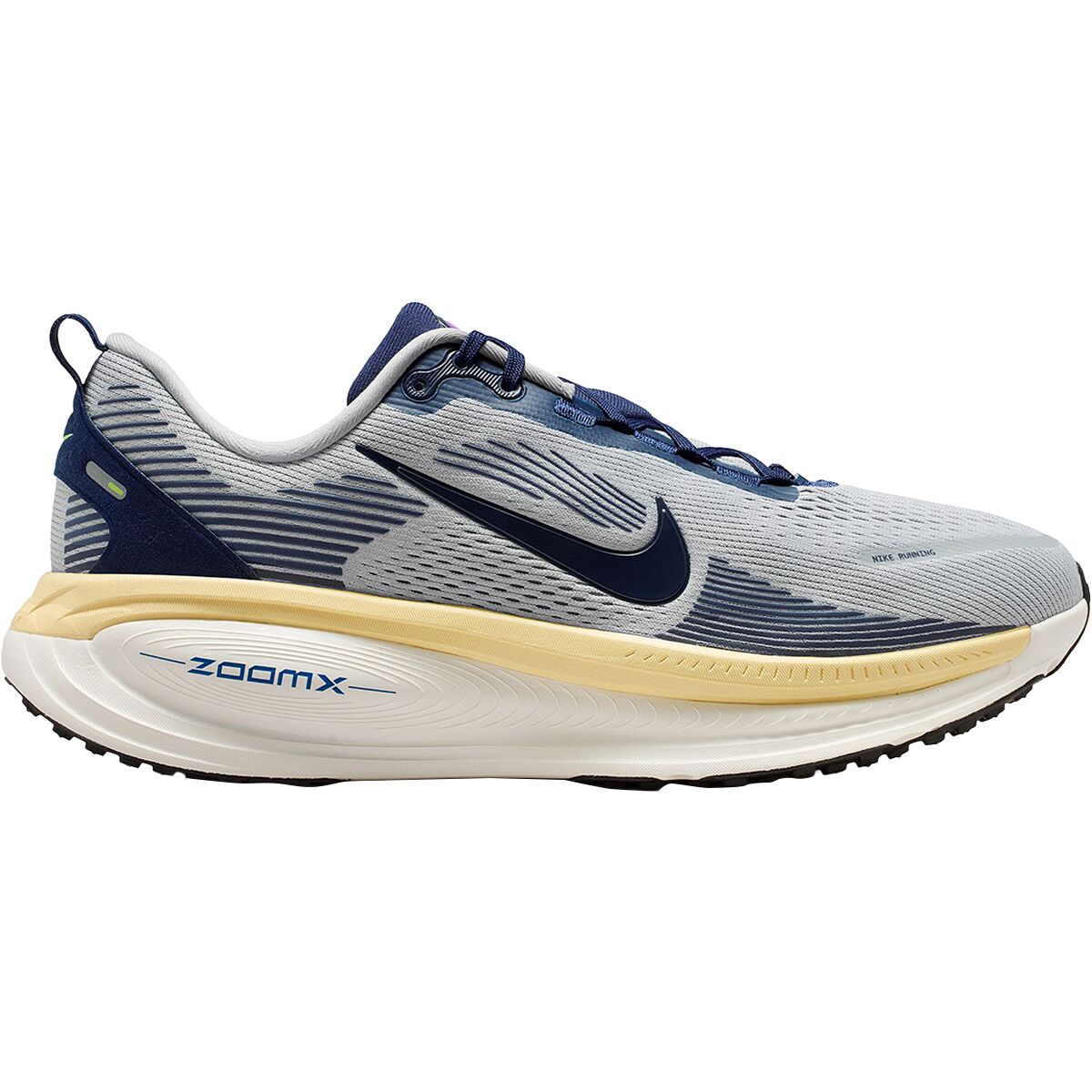 Image of Nike Vomero 18 Running Shoe - Men's Wolf Grey/Midnight Navy-Pewter-Sail, 9.0
