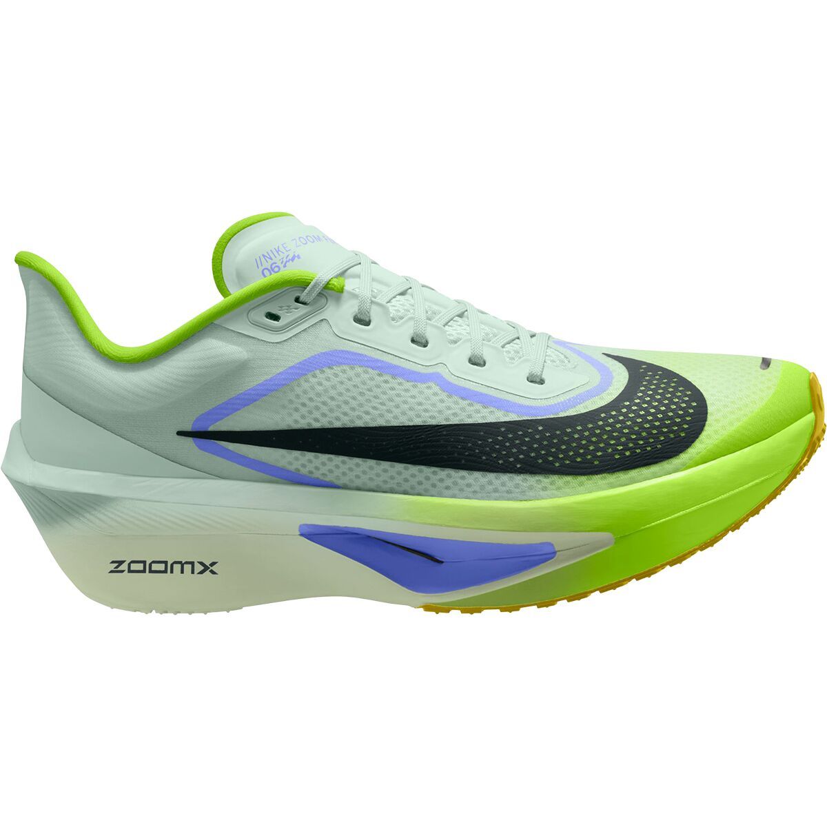 Image of Nike Zoom Fly 6 Running Shoe - Men's Barely Green/Black Spruce-Volt Ice, 9.5