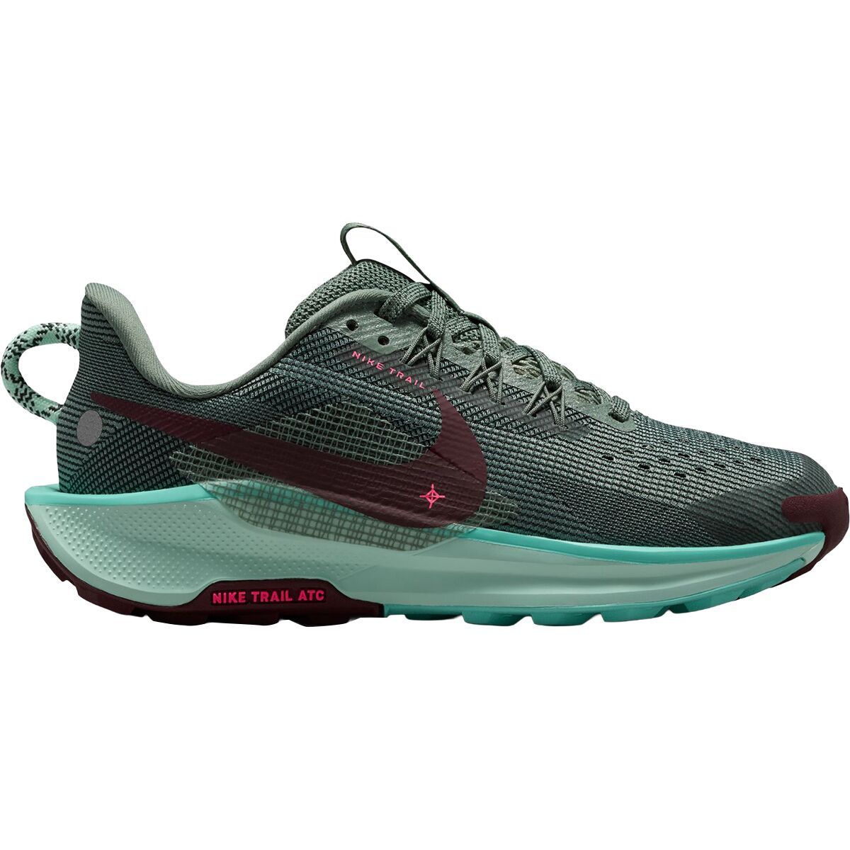 Image of Nike Pegasus Trail 5 Shoe - Big Kids' Clay Green/Mint Foam-Bleached Turq, 3.0