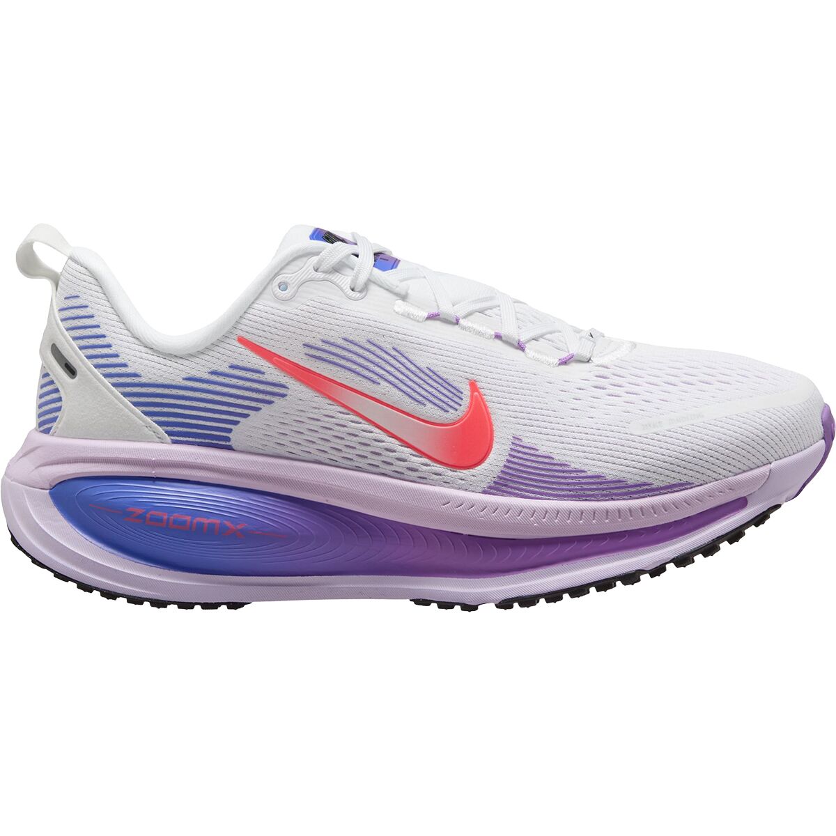 Image of Nike Nike Vomero 18 Running Shoe - Women's White/Hot Lava-Violet Mist-Sapphire, 8.5