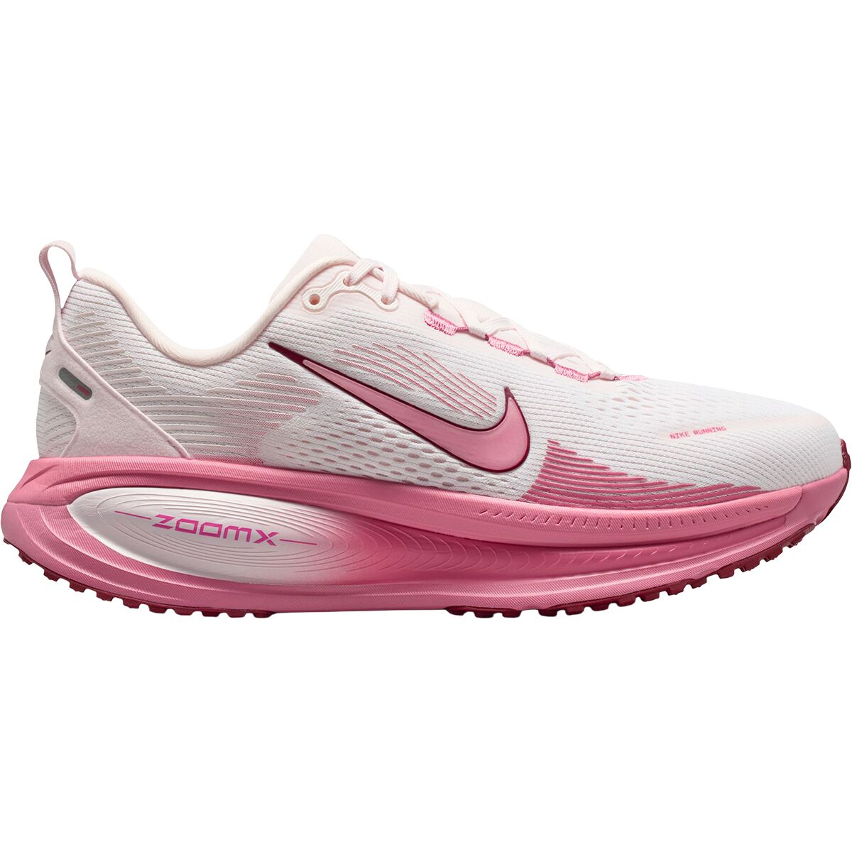 Image of Nike Nike Vomero 18 Running Shoe - Women's White/Peony-Pearl Pink-Team Red, 6.5