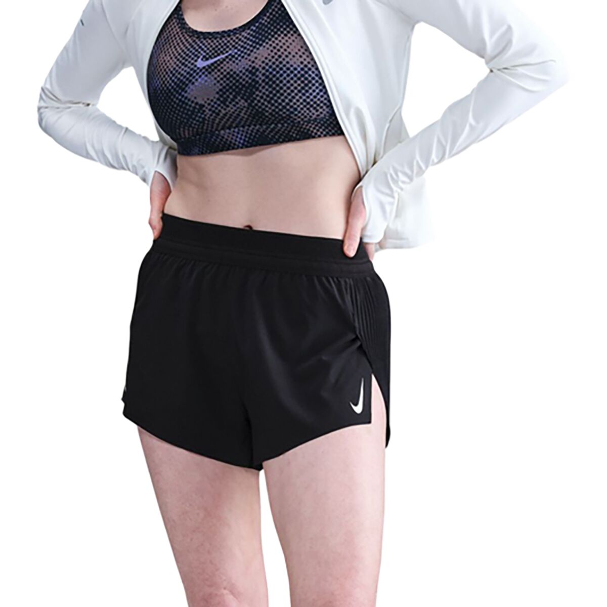 Image of Nike Airswift Dri-Fit Adv MR 3in Short - Women's Black/White, XS