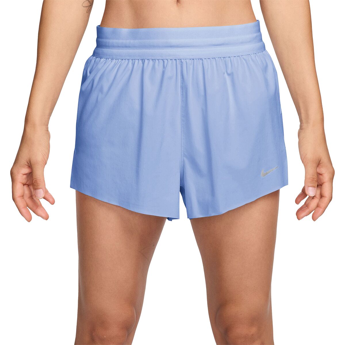 Image of Nike Swift Dri-Fit MR 2.5in BR Short - Women's Aluminum/Reflective Silv, XS