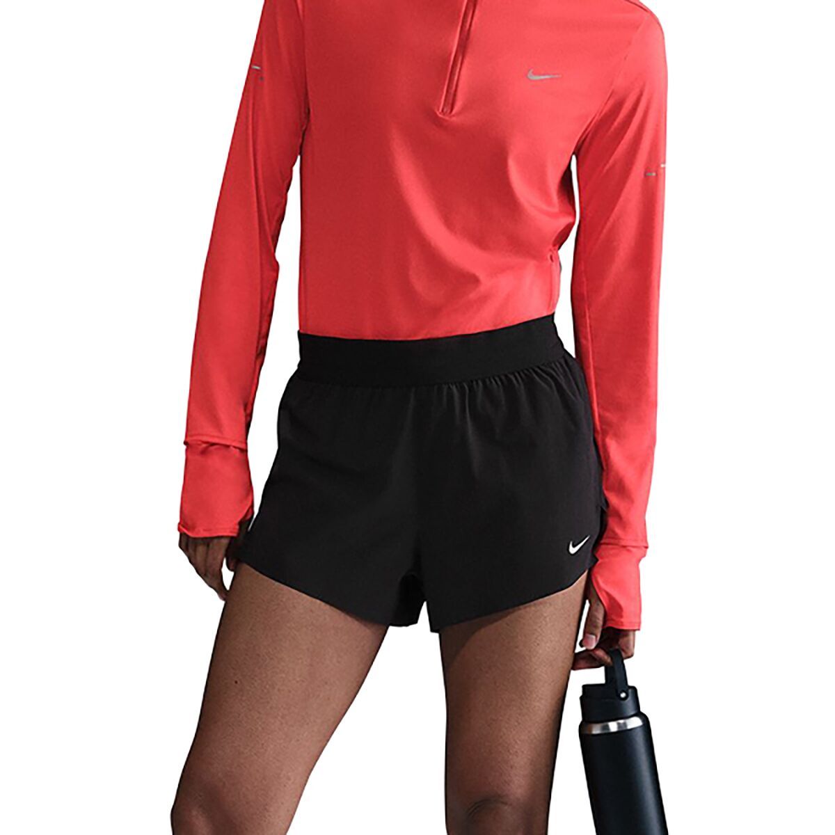 Image of Nike Swift Dri-Fit MR 2.5in BR Short - Women's Black/Reflective Silv, S