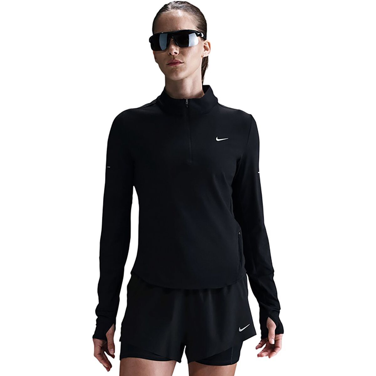 Image of Nike Swift Dri-Fit UV HZ Top - Women's Black/Reflective Silv, M