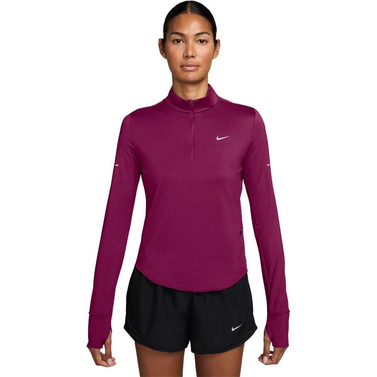 Image of Nike Swift Dri-Fit UV HZ Top - Women's True Berry/Reflective Silver, M