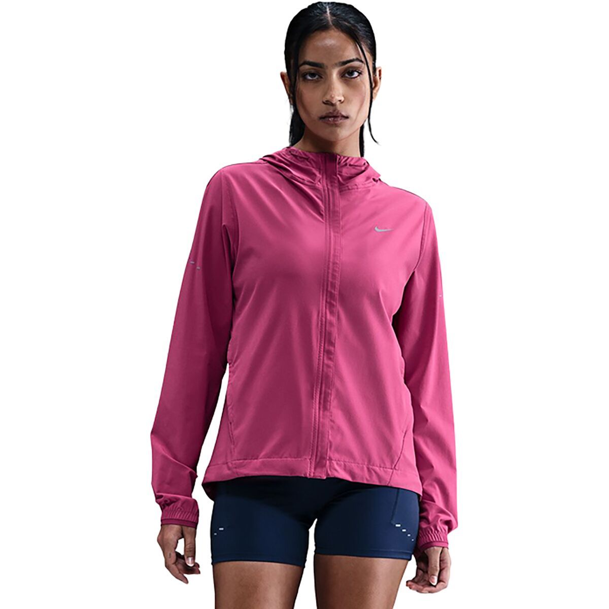 Image of Nike Swift Rpl Packable Jacket - Women's Sweet Beet/ Reflective Silv, M