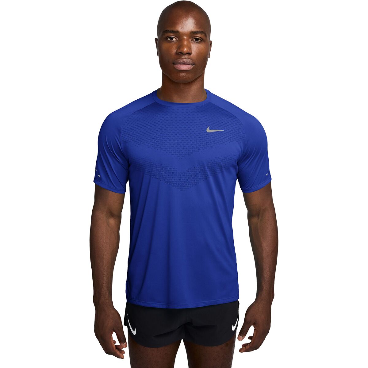 Image of Nike Dri-FIT ADV Stride Short-Sleeve Top - Men's Hyper Royal/Reflective Silv, XL