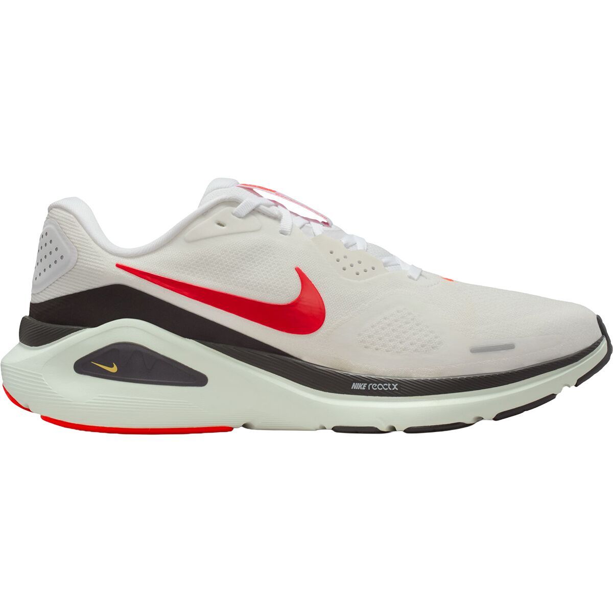 Image of Nike Structure 26 Running Shoe - Men's White/Bright Crimson-Medium Ash, 12.0