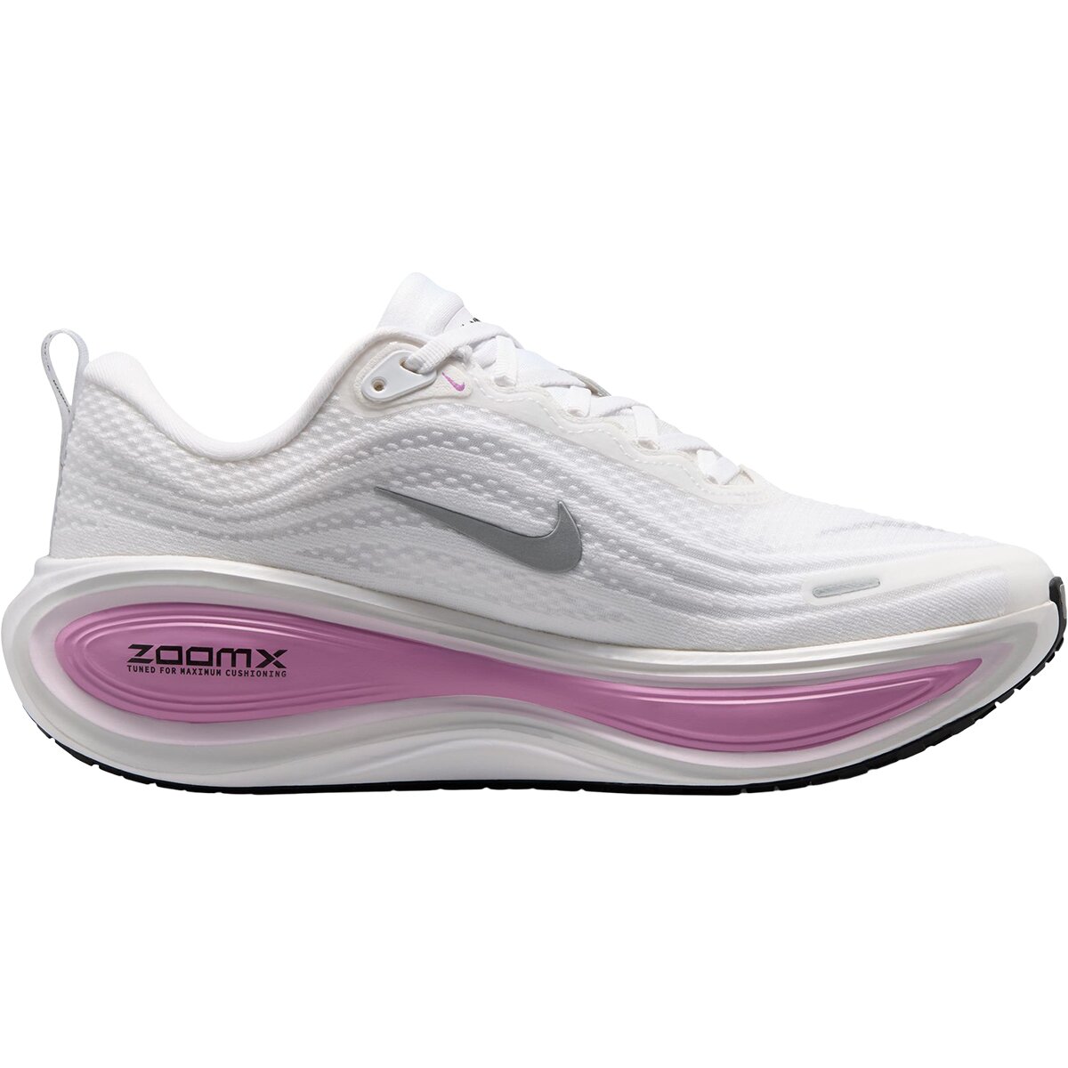 Image of Nike Vomero Plus Running Shoe - Women's White/Metallic Silver-Bleached Lilac, 7.5