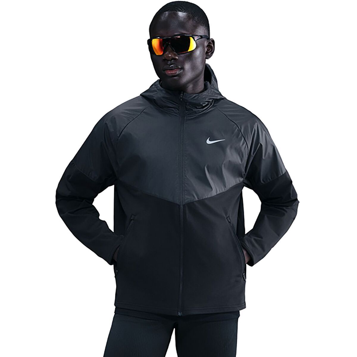 Image of Nike Repel Winterized Miler Jacket - Men's Black/Anthracite/Reflective Silv, S
