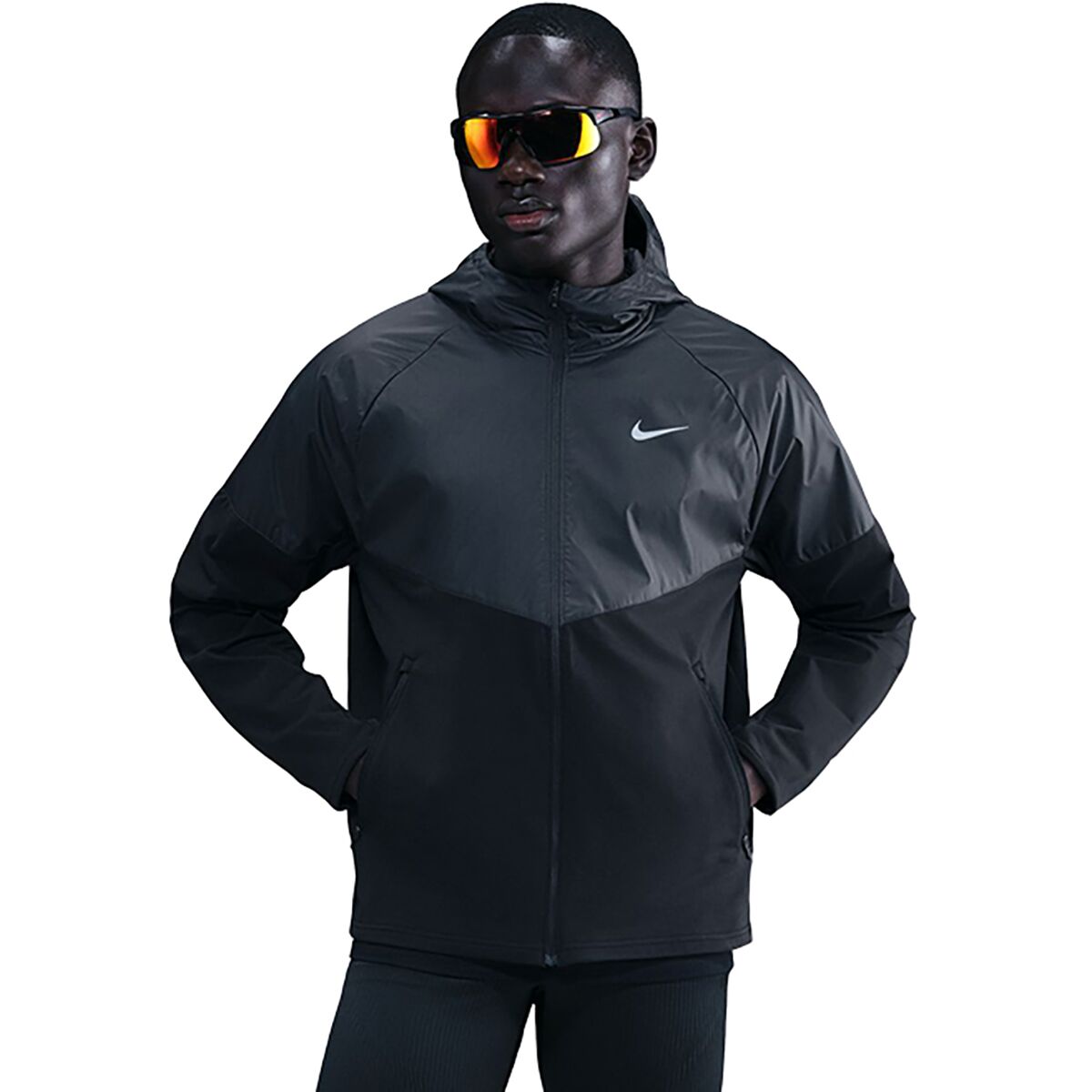Image of Nike Repel Winterized Miler Jacket - Men's Black/Anthracite/Reflective Silv, M