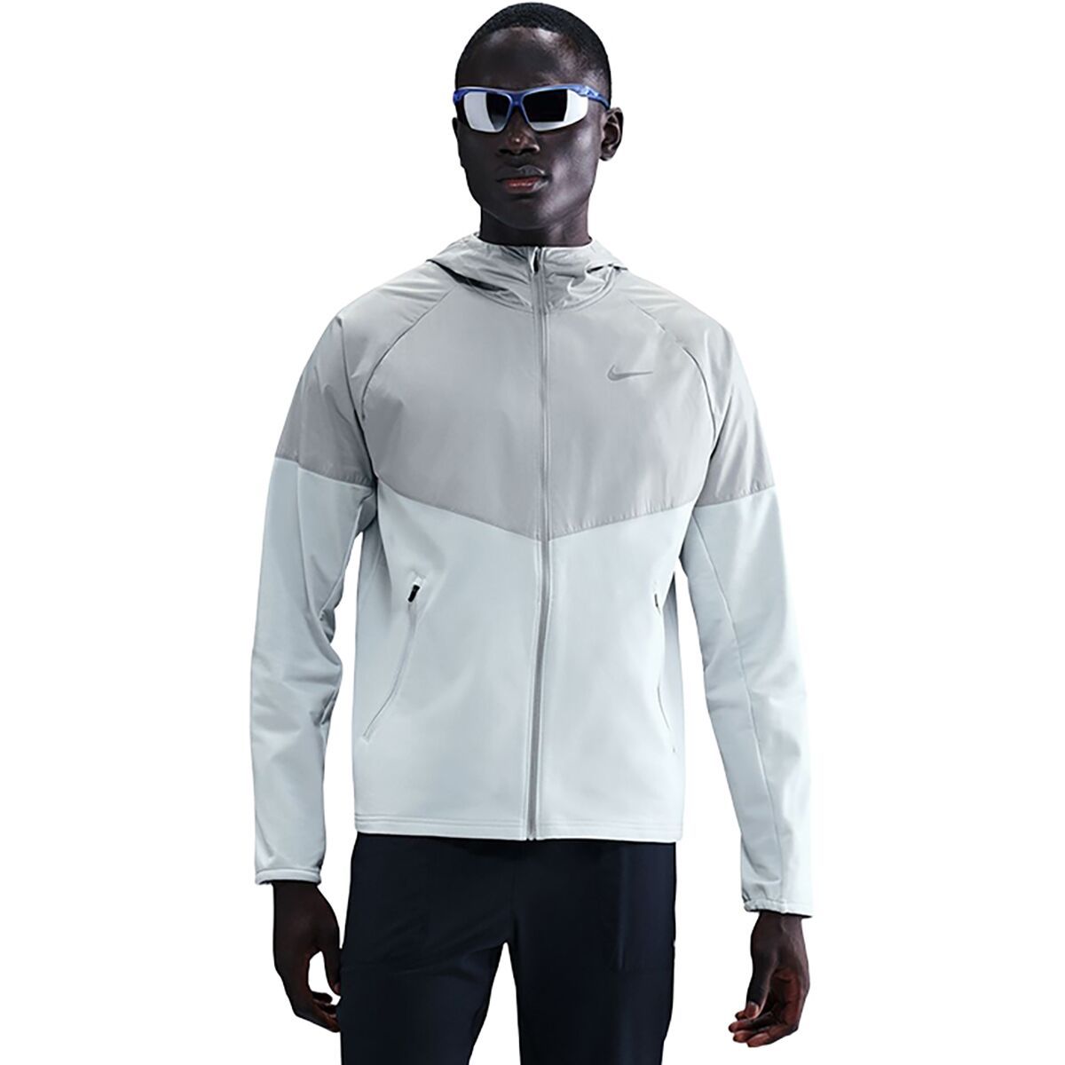 Image of Nike Repel Winterized Miler Jacket - Men's Pure Platinum/Reflective Silv, L