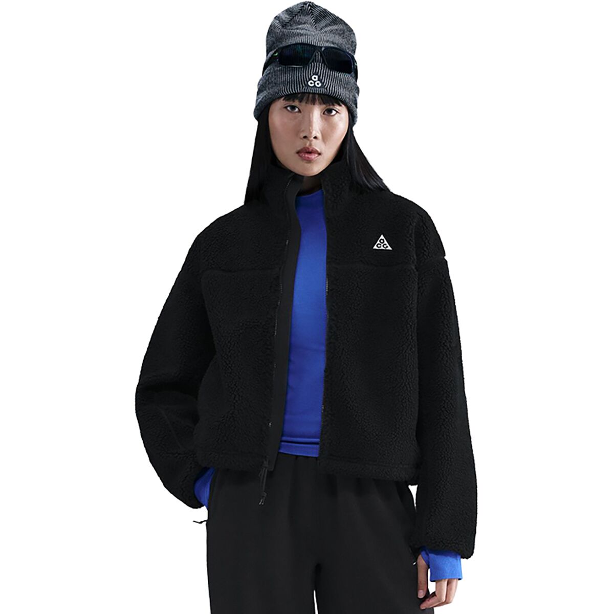 Image of Nike ACG TF Adv Canwell Glacier Full-Zip Sweatshirt - Women's Black/Black/Summit White, XL