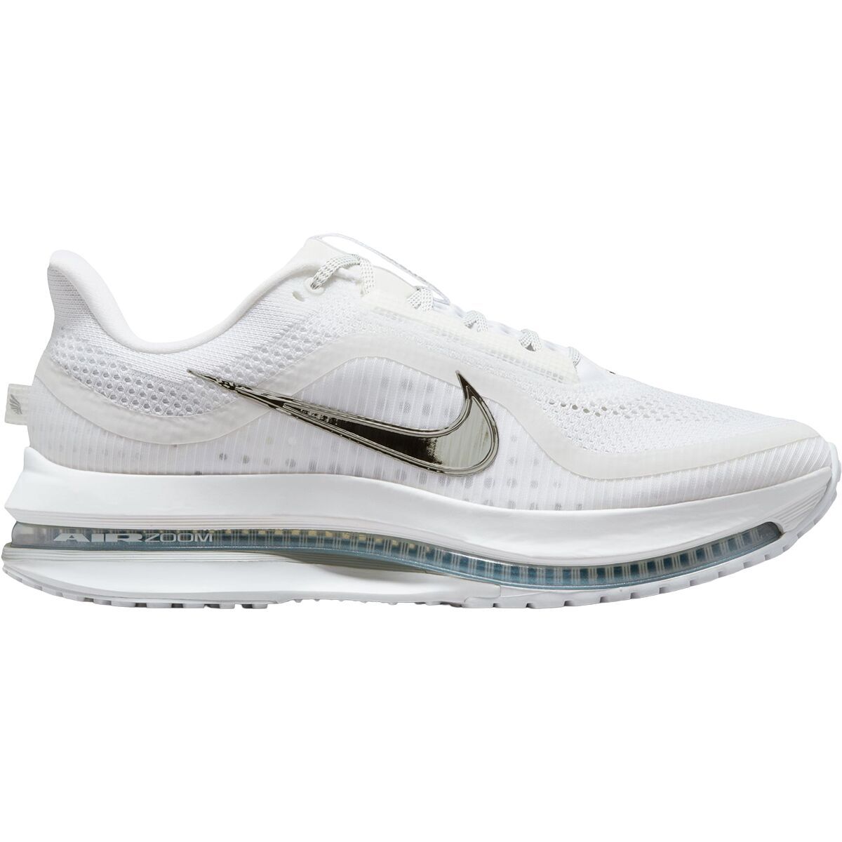Image of Nike Pegasus Premium Running Shoe - Men's White/Metallic Silver-Metallic Silver, 12.0