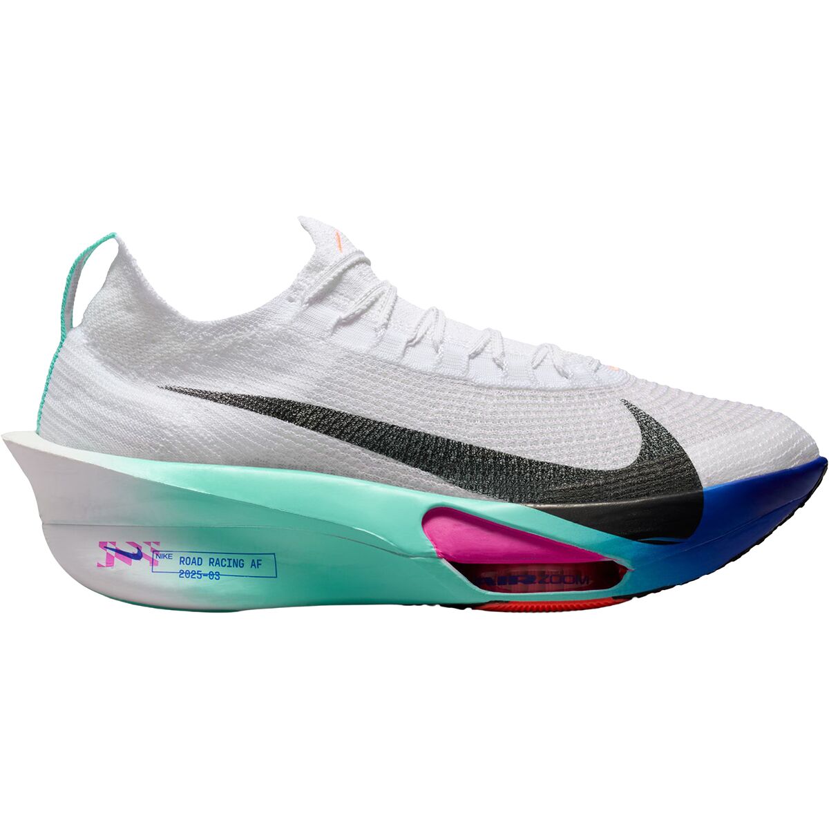 Image of Nike Alphafly 3 Running Shoe - Men's White/Black-Hyper Turq-Concord, 12.0