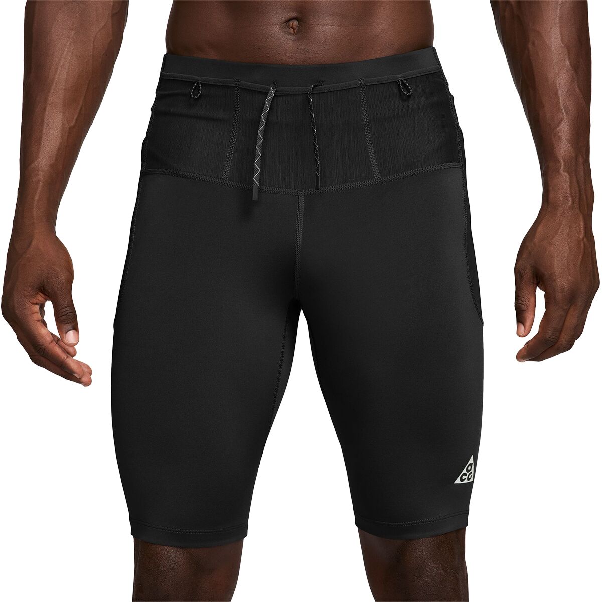 Image of Nike ACG Dri-FIT ADV Lavaloops 1/2 Tight - Men's Black/Summit White, S