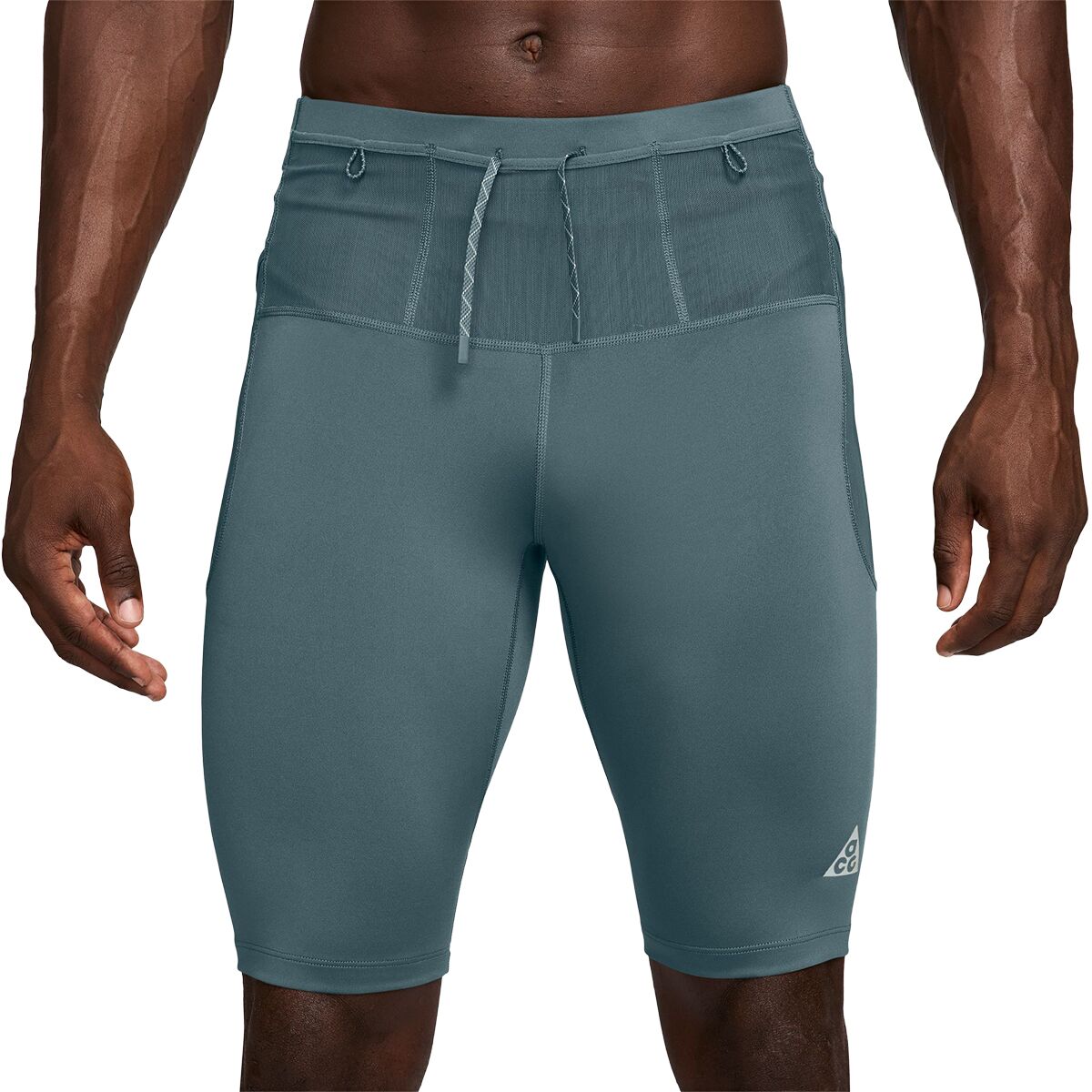 Image of Nike ACG Dri-FIT ADV Lavaloops 1/2 Tight - Men's Mineral Slate/Summit White, S