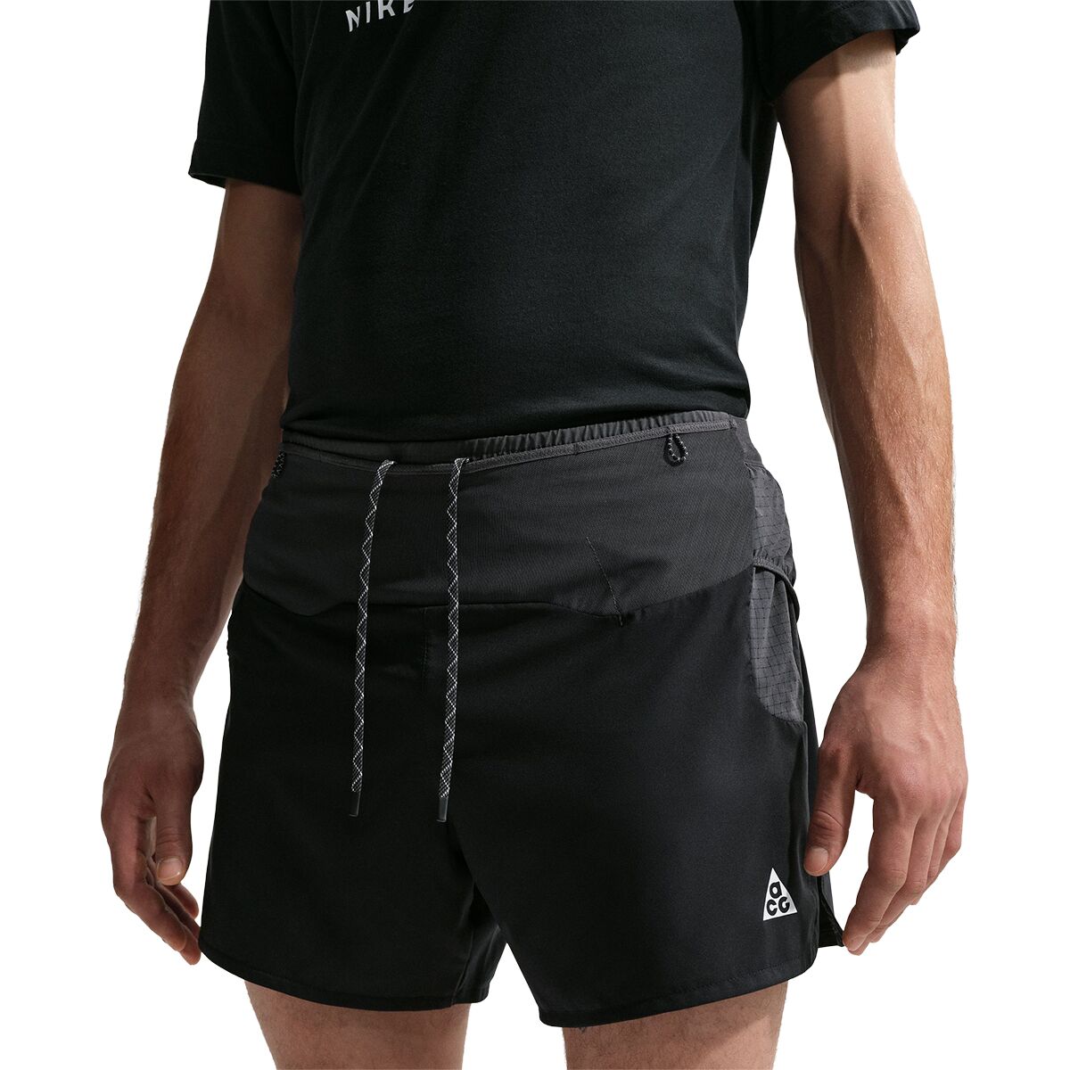 Image of Nike ACG Dri-FIT ADV Second Sunrise 5in Brief Short - Men's Black/Anthracite/Summit White, L