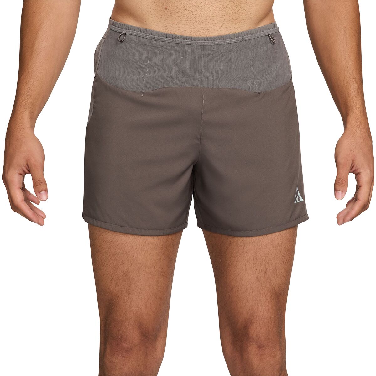 Image of Nike ACG Dri-FIT ADV Second Sunrise 5in Brief Short - Men's Ironstone/Cave Stone/Summit White, M