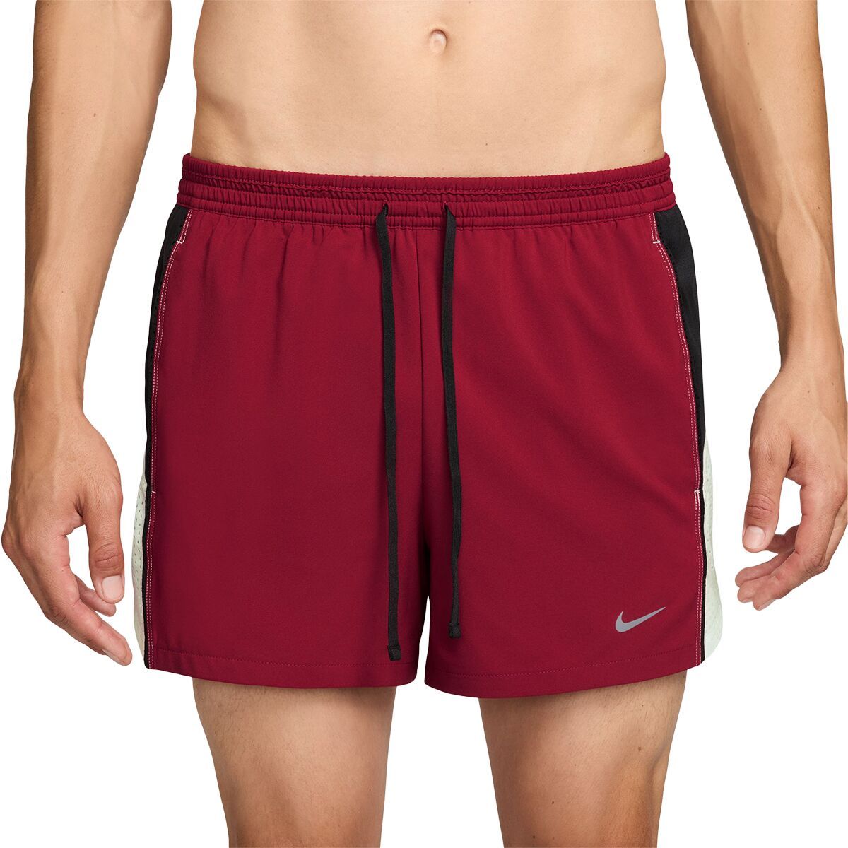 Image of Nike Dri-FIT Retro 4in Brief Short - Men's Team Crimson/Black/Reflective Silv, M