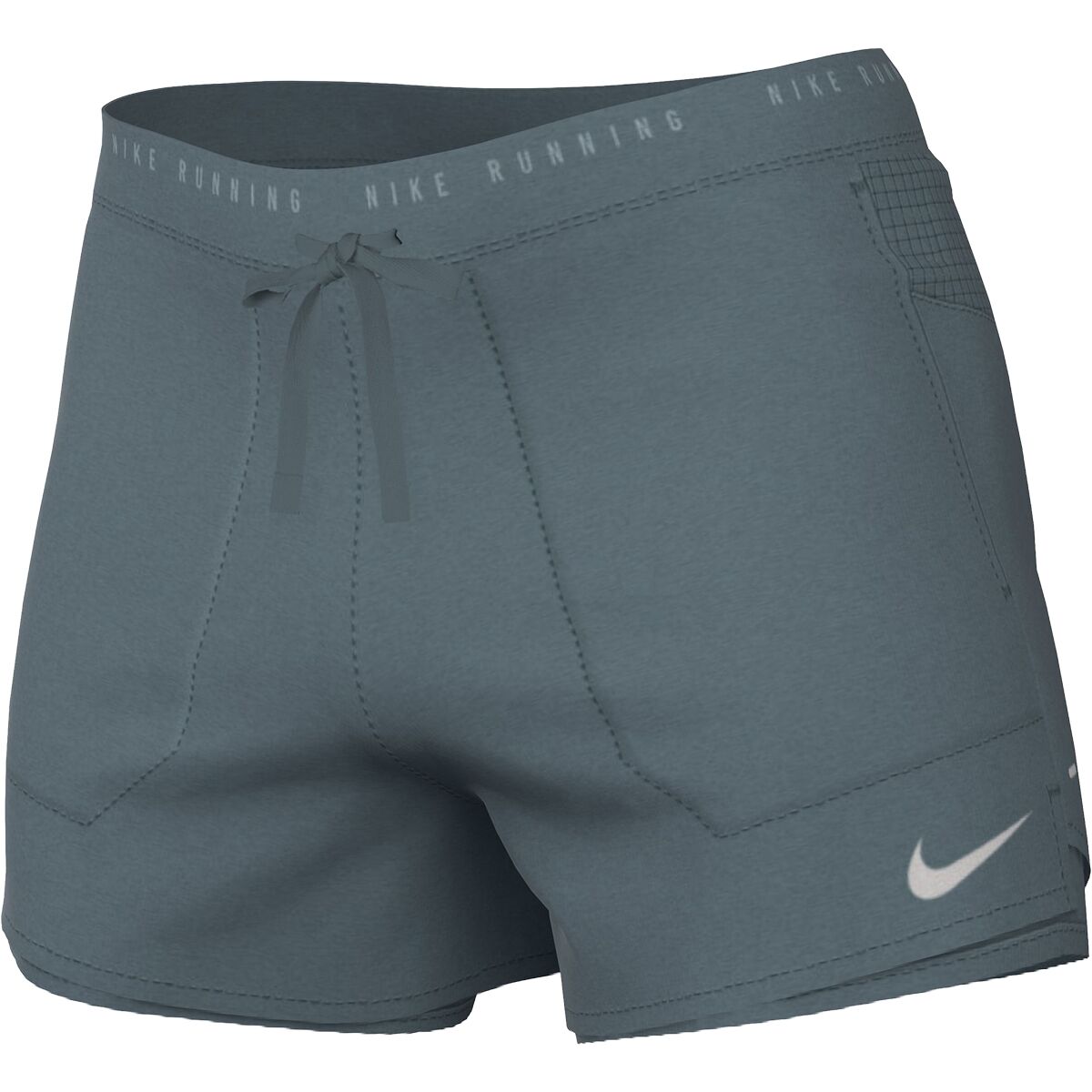 Image of Nike Dri-Fit Stride 2-In-1 5in Short - Men's Mineral Slate/Reflective Silver, L
