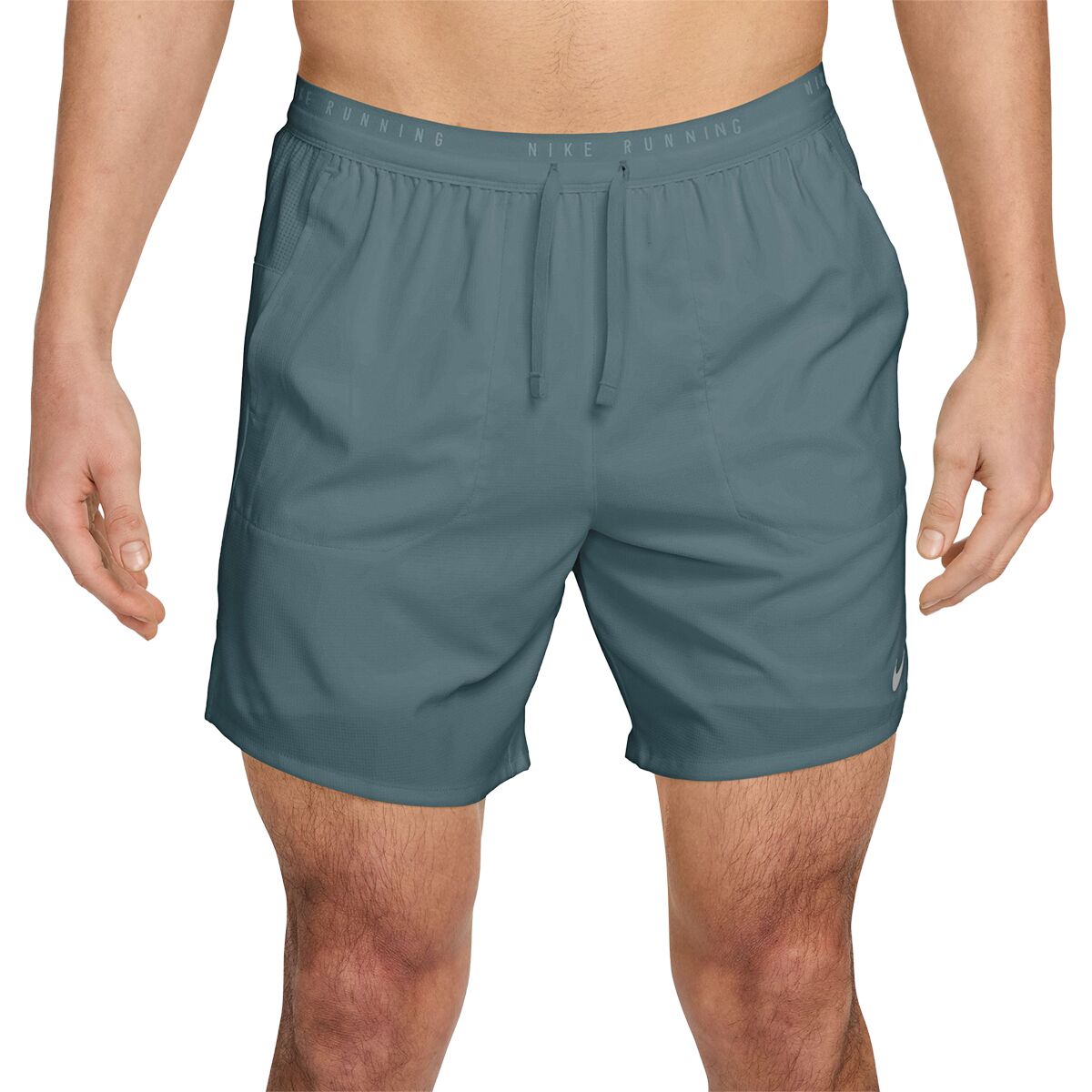 Image of Nike Dri-Fit Stride 2-In-1 7in Short - Men's Mineral Slate/Reflective Silver, S