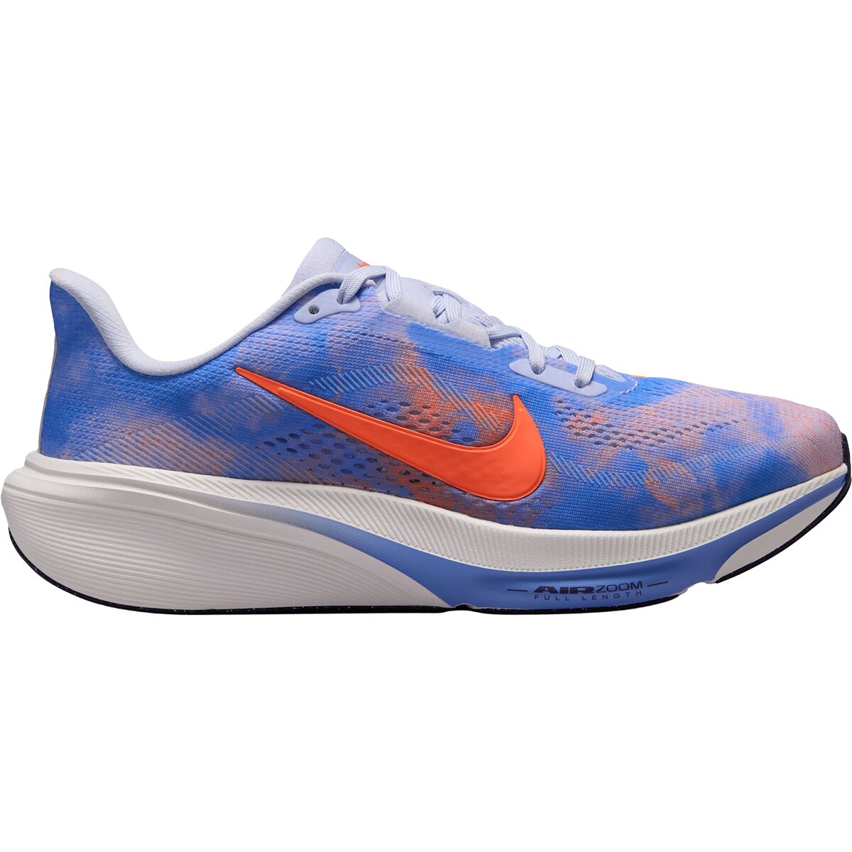 Image of Nike Pegasus 42 Running Shoe - Women's Bleached Lilac/Hyper Crimson-Royal Pulse, 9.0