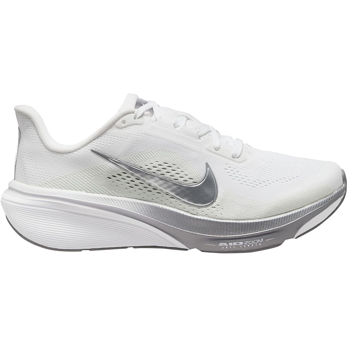 Image of Nike Pegasus 42 Running Shoe - Women's White/Metallic Silver-Wolf Grey, 6.5