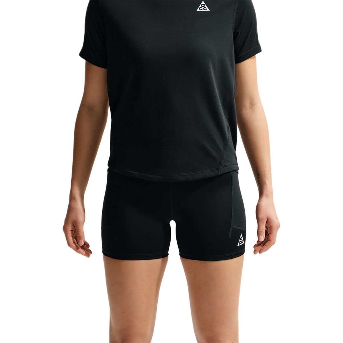 Image of Nike ACG Trail Dri-Fit HR 4in Tight Short - Women's Black/Summit White, L