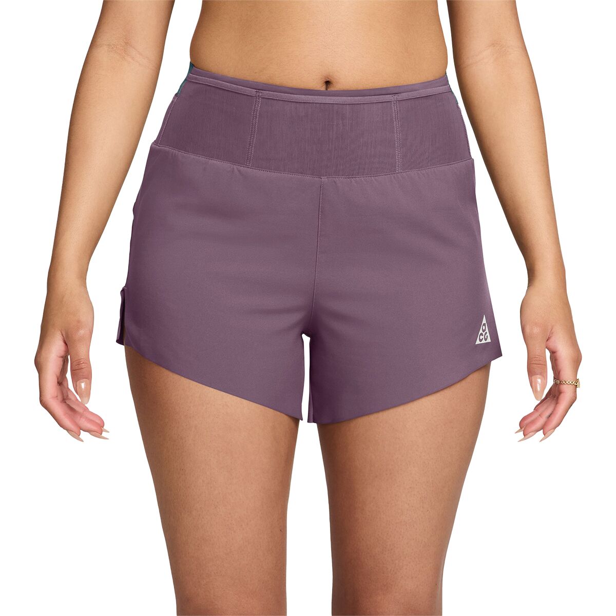 Image of Nike ACG Trail Dri-Fit Mrbf 4in AOP Short - Women's Violet Dust/Mineral Slate/Summit White, S