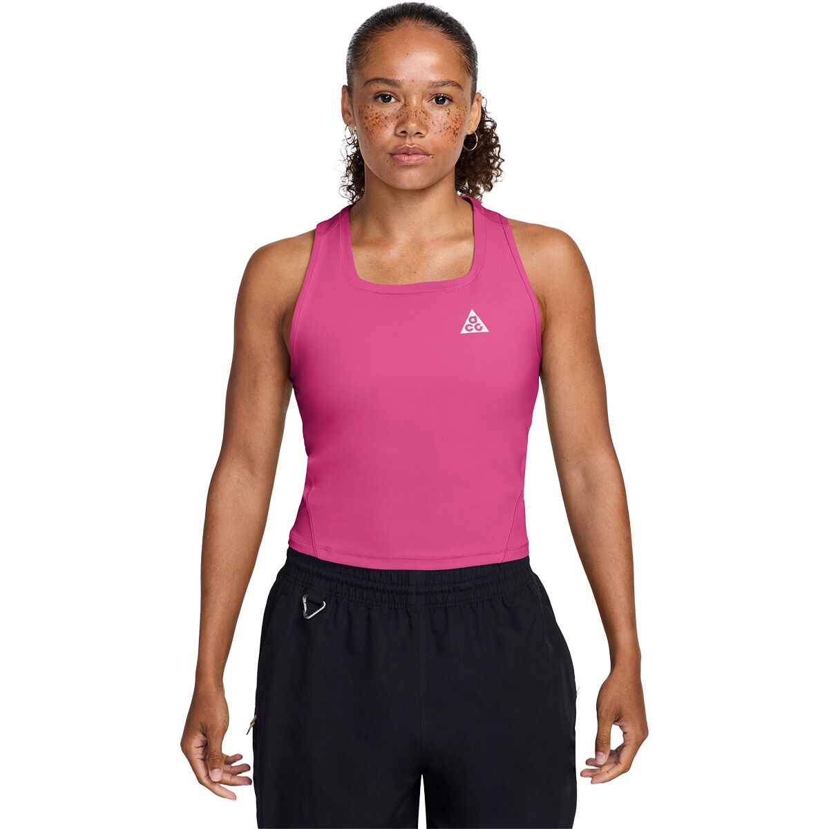 Image of Nike ACG Dri-Fit Trail Running Tank Top - Women's Desert Pink/Summit White, L