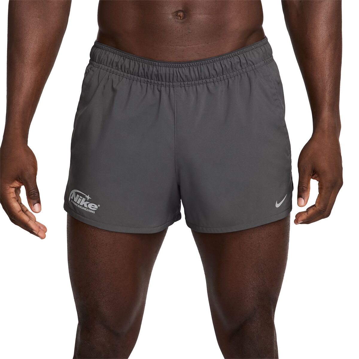 Image of Nike Dri-DIT Disrupt 3in BF Short - Men's Medium Ash/Medium Ash/Reflective Silver, S