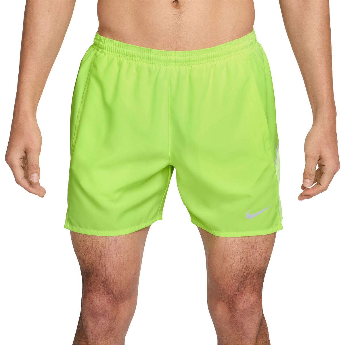 Image of Nike Dri-FIT Miler 5in Brief Short - Men's Volt Ice/Barely Volt/Reflective Silver, XL