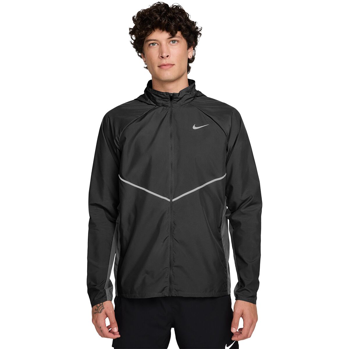 Image of Nike Repel UV Miler Jacket - Men's Black/Black/Reflective Silver, M