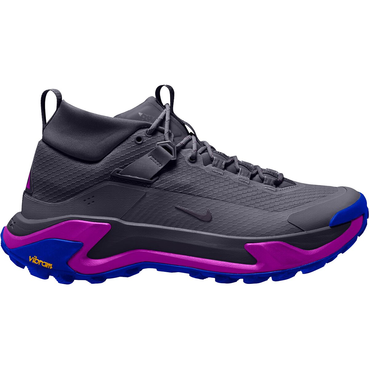 Image of Nike ACG Zegama Hiking Shoe - Men's Gridiron/Purple Dynasty-Vivid Purple, 12.0