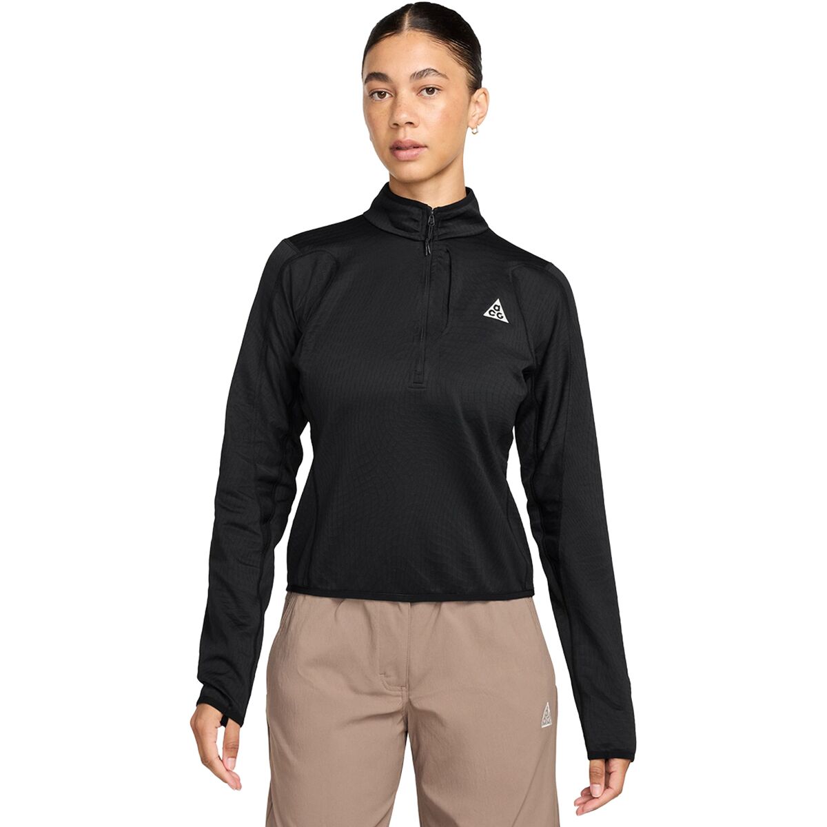 Image of Nike ACG Therma-Fit 1/2-Zip Top - Women’s Black/Summit White, XS