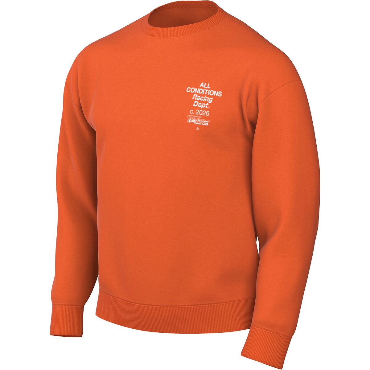 Image of Nike ACG Dri-FIT Racing Department Tuff Fleece Sweatshirt - Men's Safety Orange/White, L