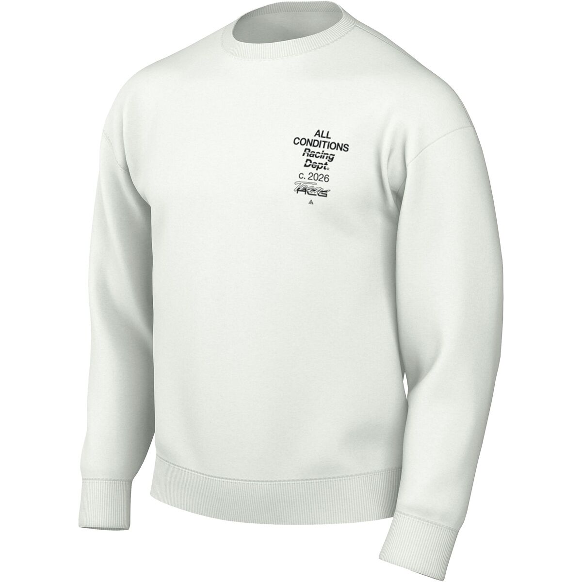 Image of Nike ACG Dri-FIT Racing Department Tuff Fleece Sweatshirt - Men's Summit White/Black, L
