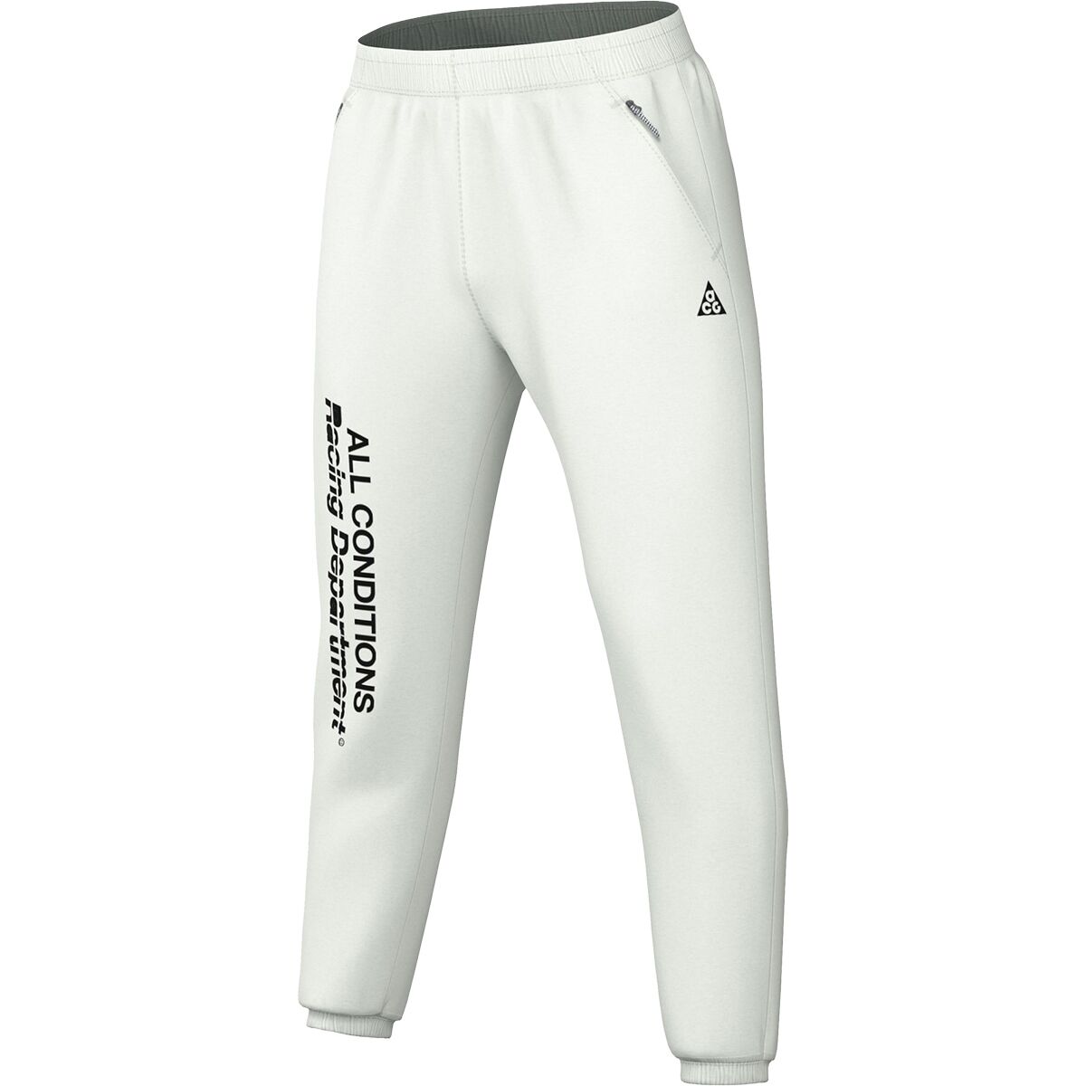Image of Nike ACG Dri-FIT Tuff Fleece Racing Department Pant - Men's Summit White/Black, L