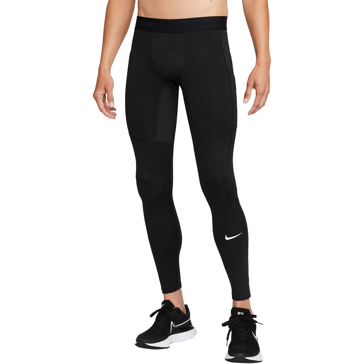 Image of Nike Pro Warm Tight - Men's Black/White, M