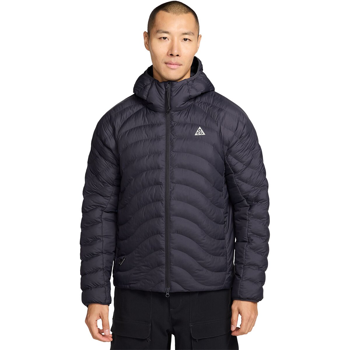 Image of Nike ACG Lava Flow Therma-FIT Hooded Jacket - Men's Gridiron/Summit White, L