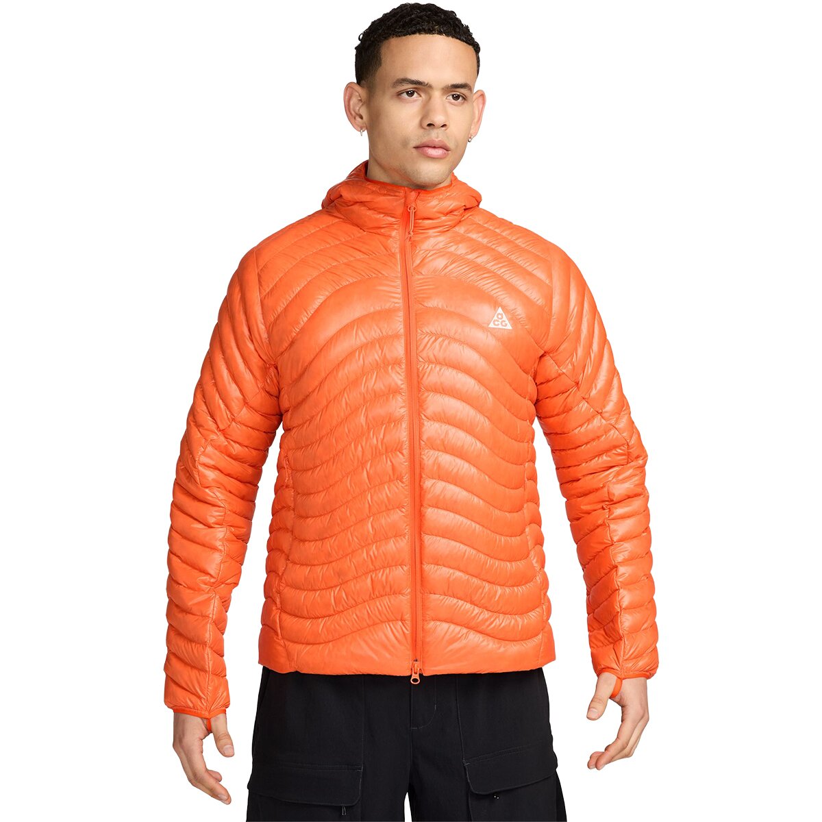 Image of Nike ACG Lava Flow Therma-FIT Ultralight Hooded Jacket - Men's Safety Orange/Safety Orange/Summit White, L