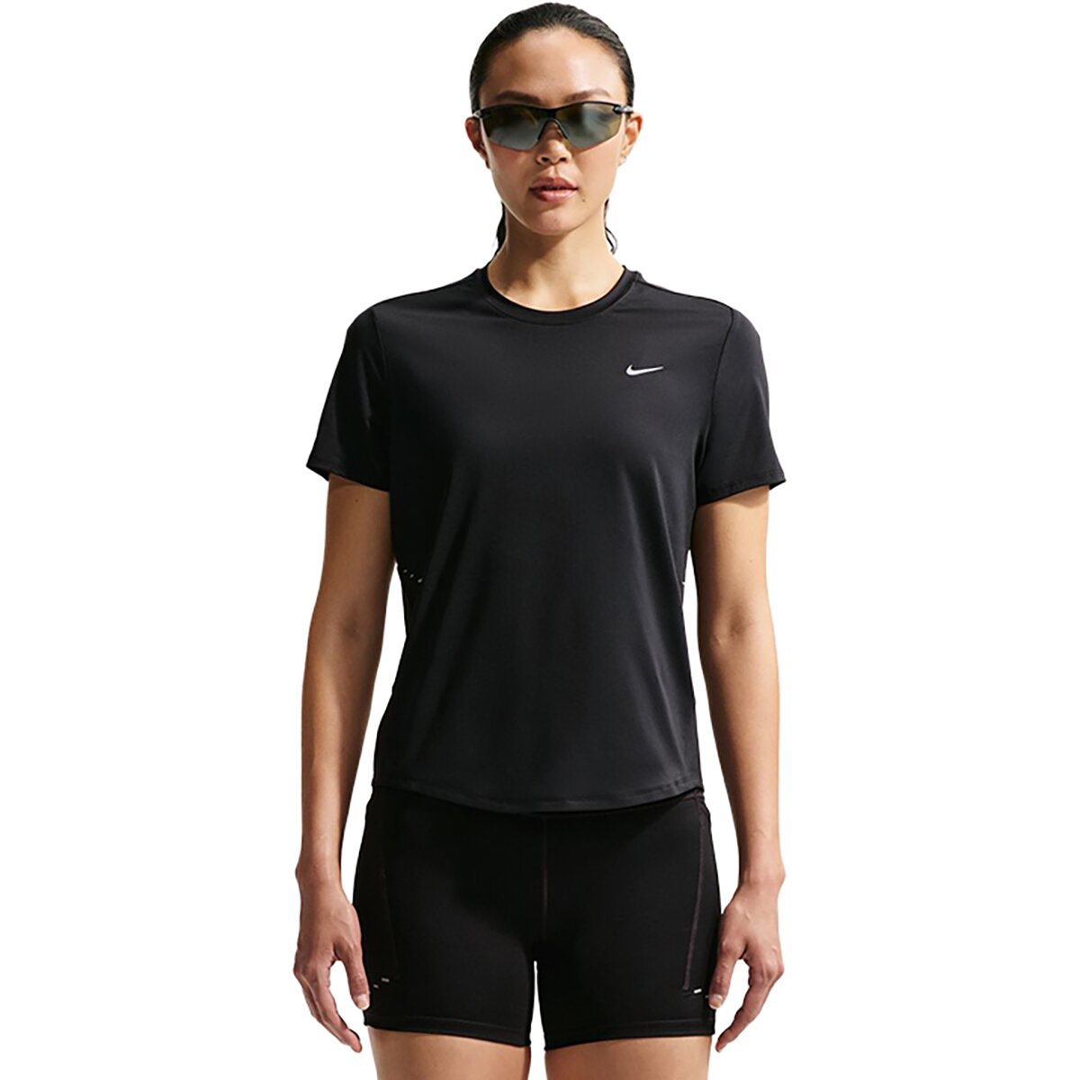 Image of Nike Swift Dri-Fit Running Top - Women's Black/Reflective Silver, S