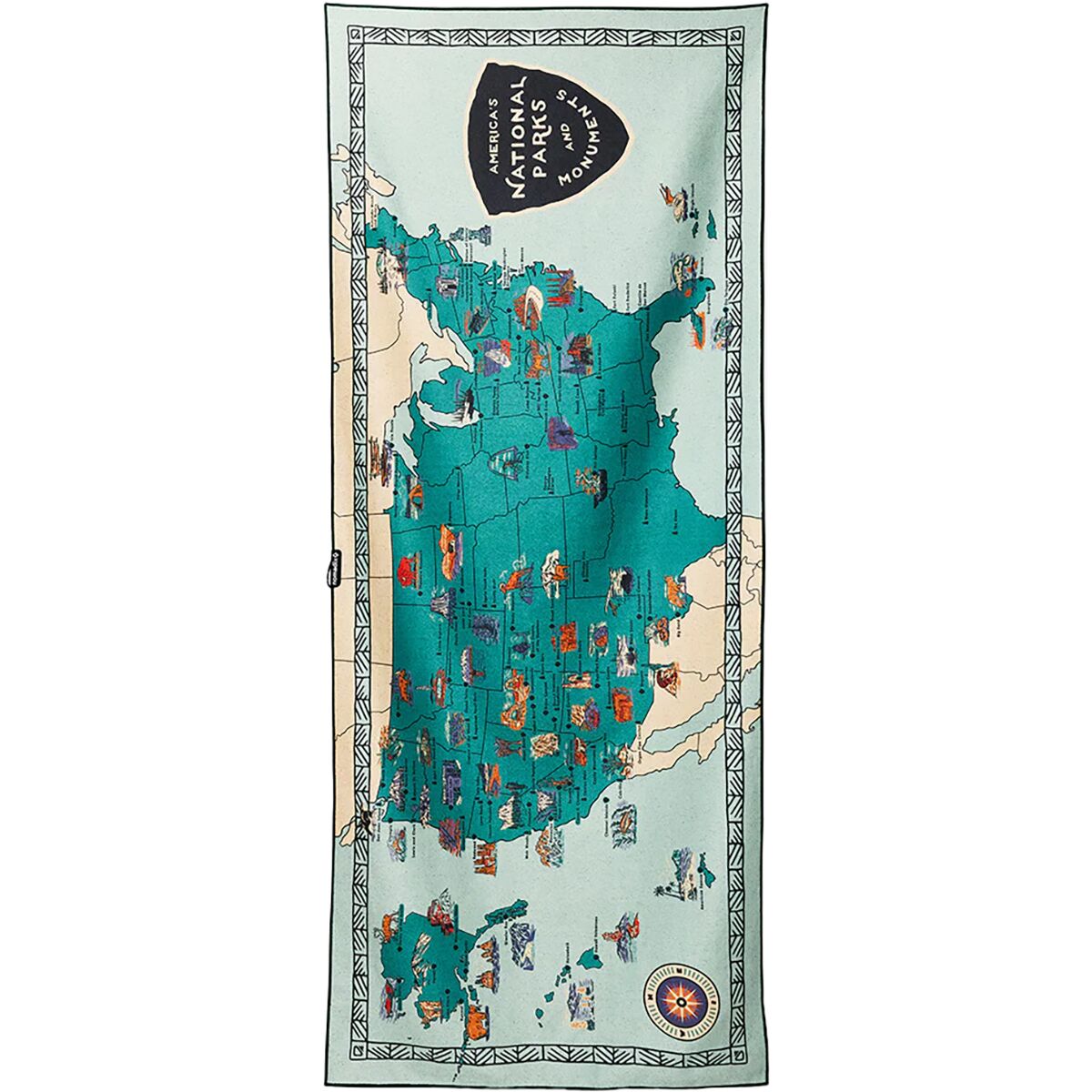 Image of Nomadix Original Towel - National Parks National Parks and Monuments Map, One Size