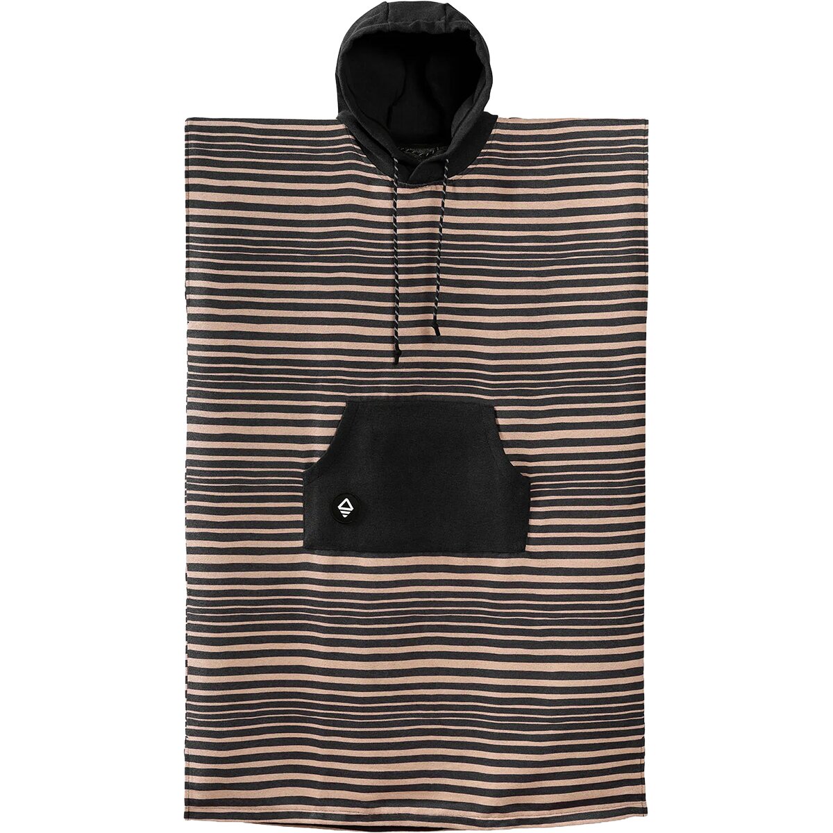 Image of Nomadix Changing Poncho Heritage Stripe Black and Tan, M/L