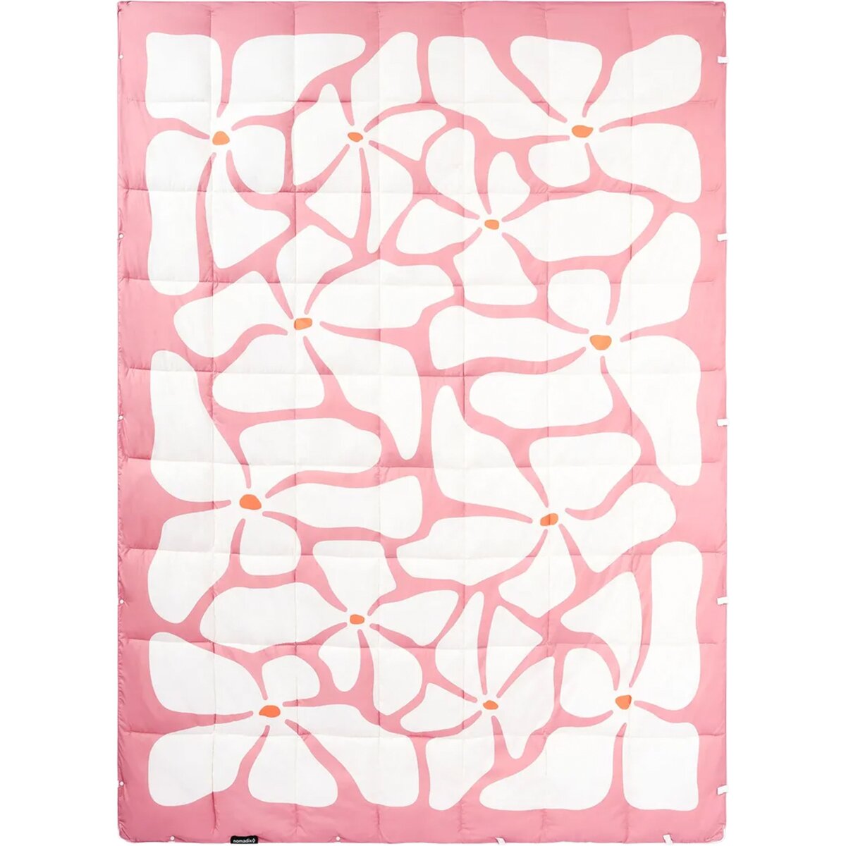 Image of Nomadix Graphene Puffer Blanket Happy Flowers Desert Clay, One Size