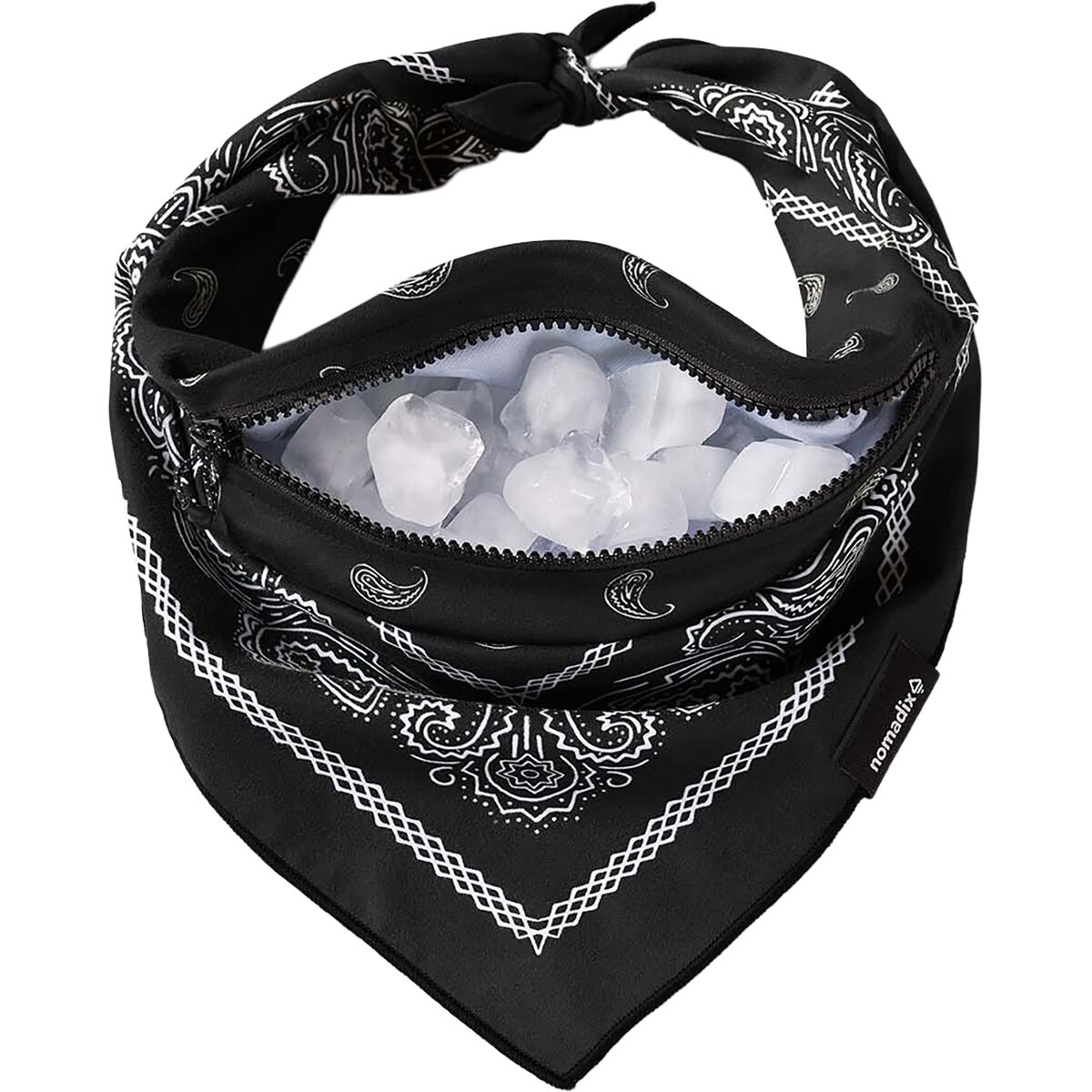 Image of Nomadix Ice Bandana Towel Paisley Black, One Size